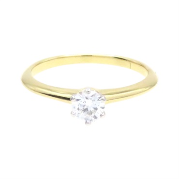 18K黃金/鉑金 單鑽 Solitaire 戒指【Tiffany & Co 蒂芬妮】