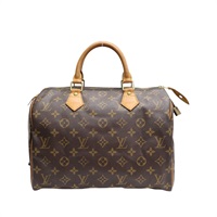 棕色 原花帆布 SPEEDY 30 波士頓包 手提包【LOUIS VUITTON LV 路易威登】 M41526
