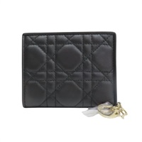 黑色 羊皮 Gardenia Mini 扣式短夾 S0178ONMJ【Dior 迪奧 】 S0178ONMJ