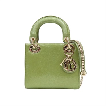 綠色 蜥蜴皮 Lady Dior Mini 兩用包 金扣【Dior 迪奧】 M050OKAR-52HU