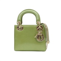 綠色 蜥蜴皮 Lady Dior Mini 兩用包 金扣【Dior 迪奧】 M050OKAR-52HU