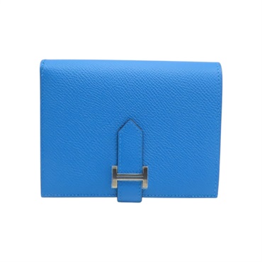 坦桑尼亞藍 EPSOM牛皮 Bearn Compact 二折 短夾 A刻【HERMES 愛馬仕】 H039790CK