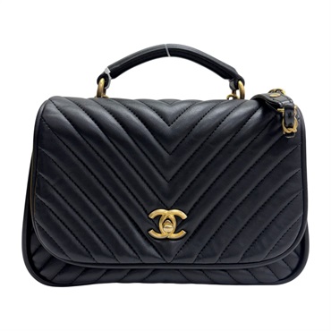 黑色 羊皮 Vstitch 肩背包 金和 【CHANEL 香奈兒】 A3159772
