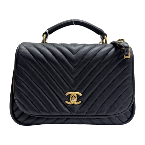 黑色 羊皮 Vstitch 肩背包 金和 【CHANEL 香奈兒】 A3159772