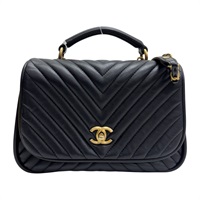 黑色 羊皮 Vstitch 肩背包 金和 【CHANEL 香奈兒】 A3159772