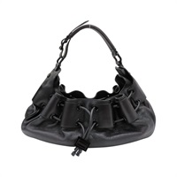 黑色 牛皮 Warrior Hobo 肩背包【BURBERRY 巴寶莉】