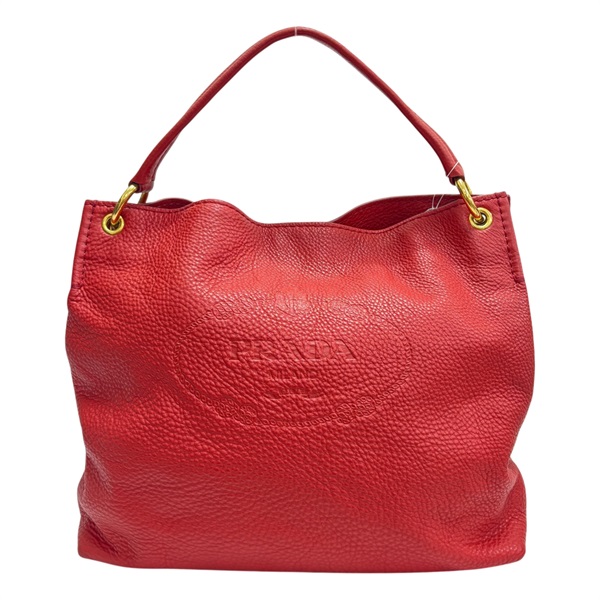 紅色 牛皮 Vitello Phenix Hobo Bag 肩背包 金和 【PRADA 普拉達】 BN2097