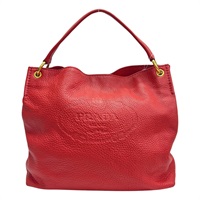 紅色 牛皮 Vitello Phenix Hobo Bag 肩背包 金和 【PRADA 普拉達】 BN2097