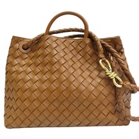 焦糖色 羊皮編織 Andiamo Medium【BOTTEGA VENETA BV 寶緹嘉】 766016