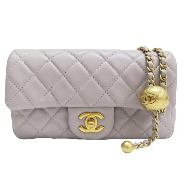 灰色 羊皮 Coco 20 金球 肩背包【CHANEL 香奈兒】 AS1787