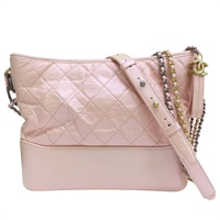 粉色 牛皮 Gabrielle Medium 流浪包 (無卡)【CHANEL 香奈兒】 A93824