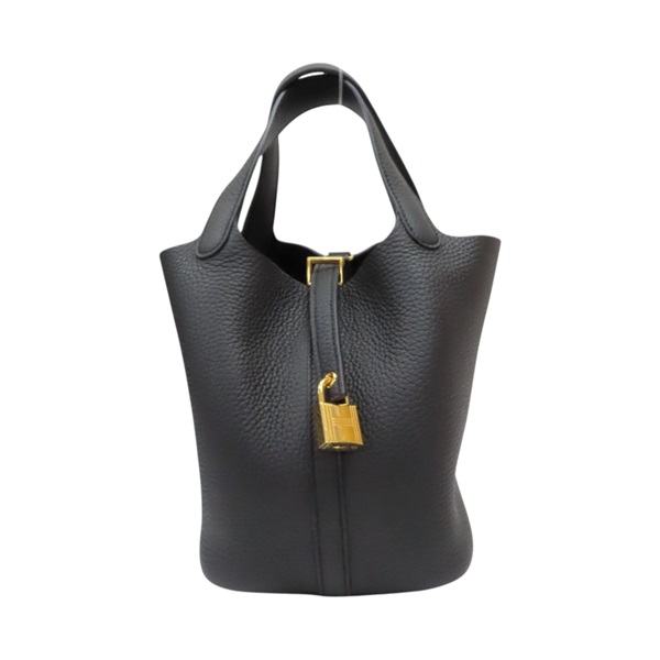 黑色 TC牛皮 Picotin Lock 18 手提包 B刻 金釦【HERMES 愛馬仕】 H056289CC