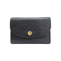 黑色 原花壓紋 牛皮 Rosalie 扣式短夾【LOUIS VUITTON LV 路易威登】 M81455