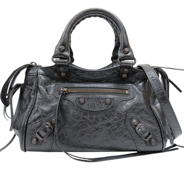 黑色 皮革 City 兩用包【BALENCIAGA 巴黎世家】 835256