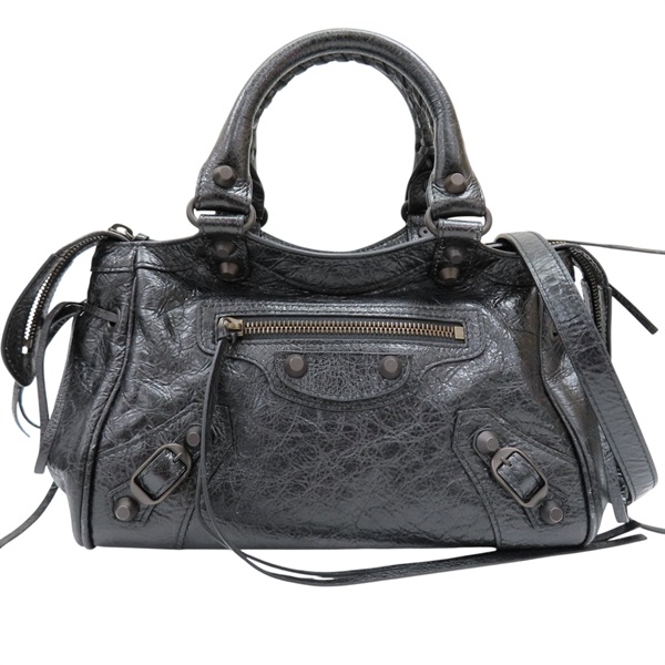 黑色 皮革 City 兩用包【BALENCIAGA 巴黎世家】 835256