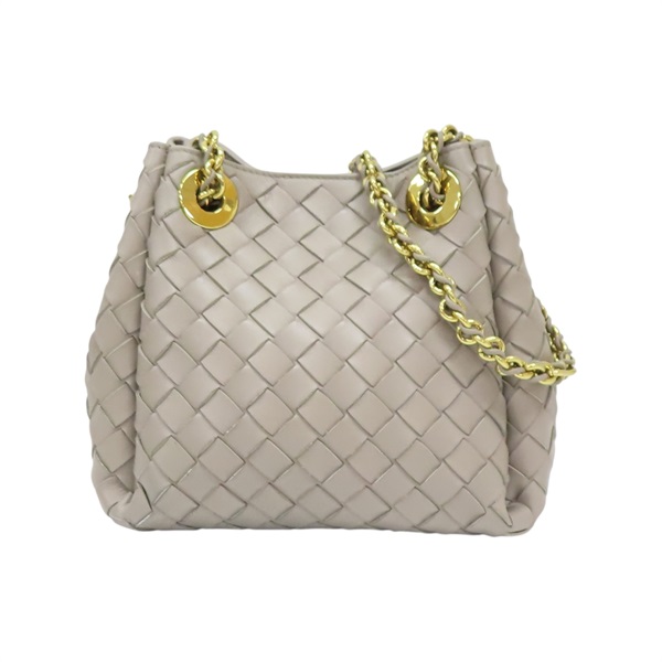 灰色 編織羊皮 Small Parachute Chain 手提包 817175【BOTTEGA VENETA 寶緹嘉】 817175