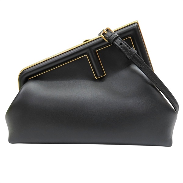 黑色 羊皮 First Small 肩背包【FENDI 芬迪】 8BP129