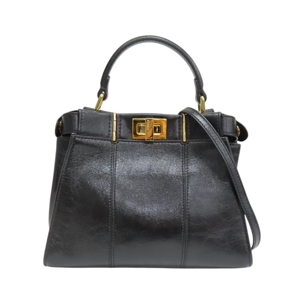黑色 牛皮 Peekaboo Mini 肩背包 8BN244【FENDI 芬迪】 8BN244