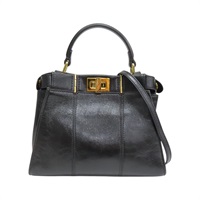 黑色 牛皮 Peekaboo Mini 肩背包 8BN244【FENDI 芬迪】 8BN244