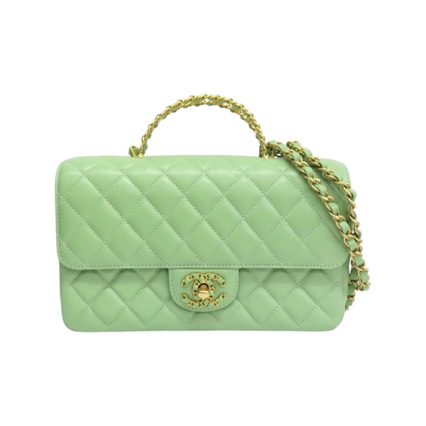 酪梨綠羊皮 Top Handle Flap 兩用包 AS2431【CHANEL 香奈兒】 AS2431