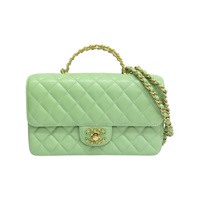 酪梨綠羊皮 Top Handle Flap 兩用包 AS2431【CHANEL 香奈兒】 AS2431