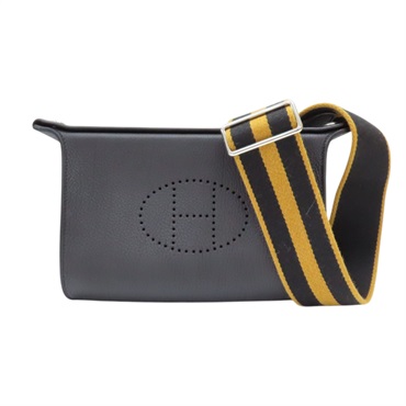 黑色 TOGO牛皮 Videpoches 肩背包 K刻 銀扣【HERMES 愛馬仕】 H084024CKAQ