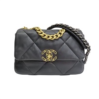 黑色羊皮 19 口蓋 兩用包 AS1160【CHANEL 香奈兒】 AS1160