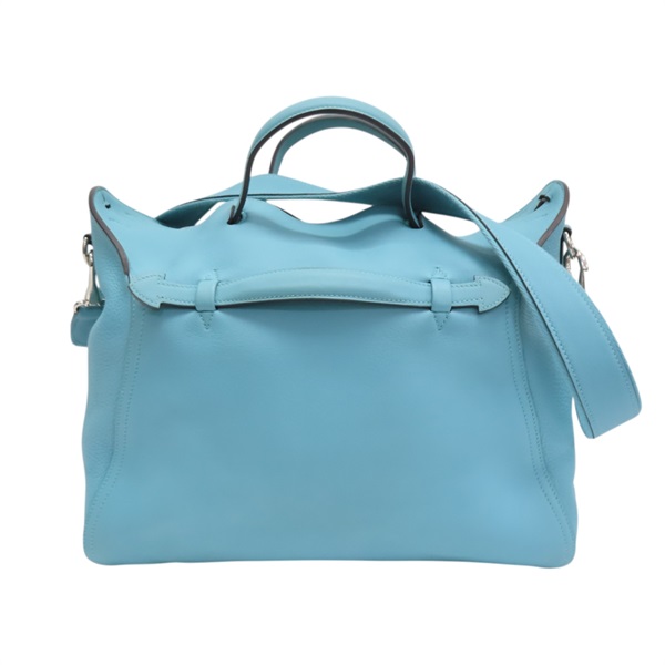 馬卡龍藍 Clemence/Swift 牛皮 Oxer 兩用包 T刻 銀扣【HERMES 愛馬仕】