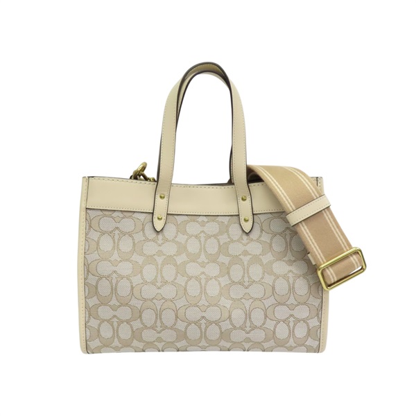 米色帆布 Field Tote Bag 30 兩用包 C3282【COACH 寇馳】 C3282