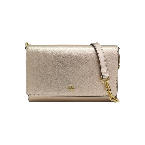 粉金色 牛皮 Emerson 鍊帶 肩背包 10005657【TORY BURCH 湯麗柏琦】 10005657