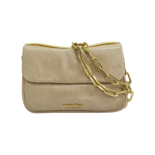 棕色 牛皮 Pattina 肩背包【MIU MIU 繆繆】 RP0290