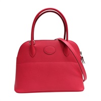 極致粉 Epsom牛皮 Bolide 27 柏莉包 兩用包 Y刻 銀釦【HERMES 愛馬仕】 H041693CK