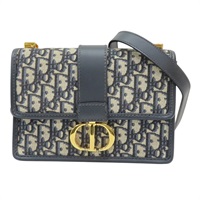 藍色 緹花帆布 30 Montaigne 肩背包【Dior 迪奧 】 M9203UTZQ_M928