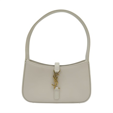 白色 牛皮 LE 5 A 7 Mini Hobo 手提包【SAINT LAURENT YSL 聖羅蘭】 710318
