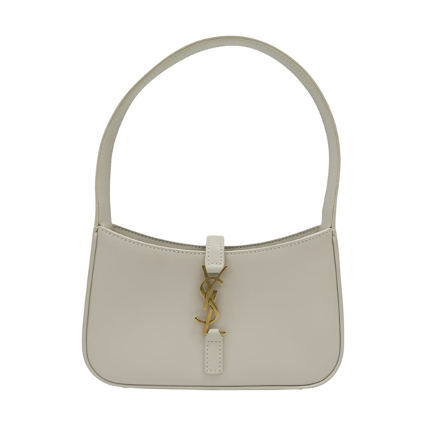 白色 牛皮 LE 5 A 7 Mini Hobo 手提包【SAINT LAURENT YSL 聖羅蘭】 710318