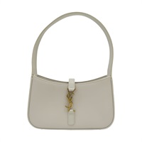 白色 牛皮 LE 5 A 7 Mini Hobo 手提包【SAINT LAURENT YSL 聖羅蘭】 710318