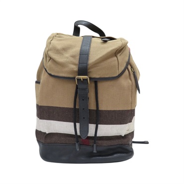 棕色 格紋 帆布 Drifton 後背包【BURBERRY 巴寶莉】 3955398