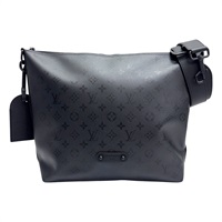 黑色 Monogram Midnight 塗層帆布 Vagabon Hobo 肩背包 【LOUIS VUITTON LV 路易威登】 M27856