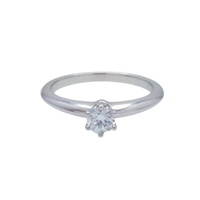 PT950 鉑金 鑽石 solitale 戒指【Tiffany & Co 蒂芬妮】