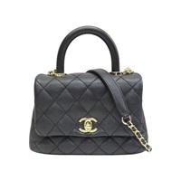 黑色 菱格紋 荔枝牛皮 COCO Handle XXS 肩背包 AS2215【CHANEL 香奈兒】 AS2215
