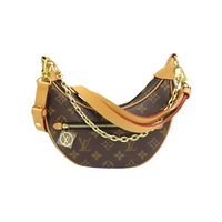 棕色 原花帆布 LOOP 肩背包 M81098【LOUIS VUITTON LV 路易威登】 M81098