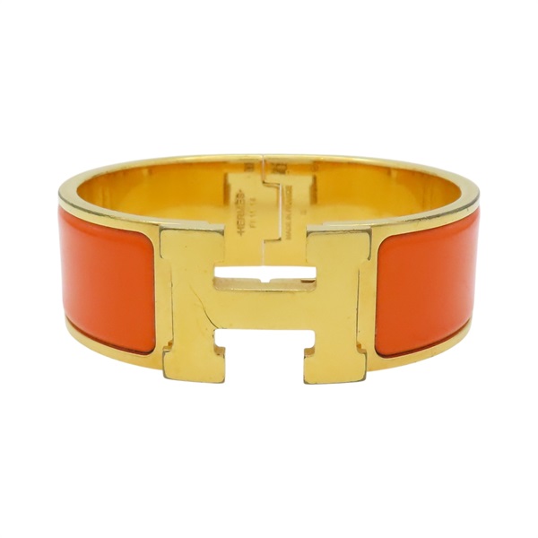 橘色 琺瑯 Clic Clac H 手環【HERMES 愛馬仕】