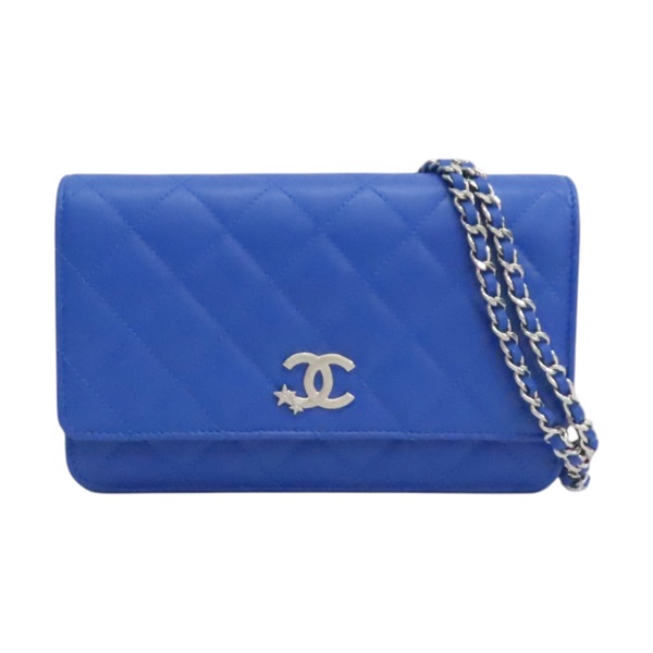 藍色羊皮 STAR WOC 鍊帶 肩背包【CHANEL 香奈兒】