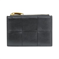 黑色 編織羊皮 卡夾 零錢包【BOTTEGA VENETA 寶緹嘉】