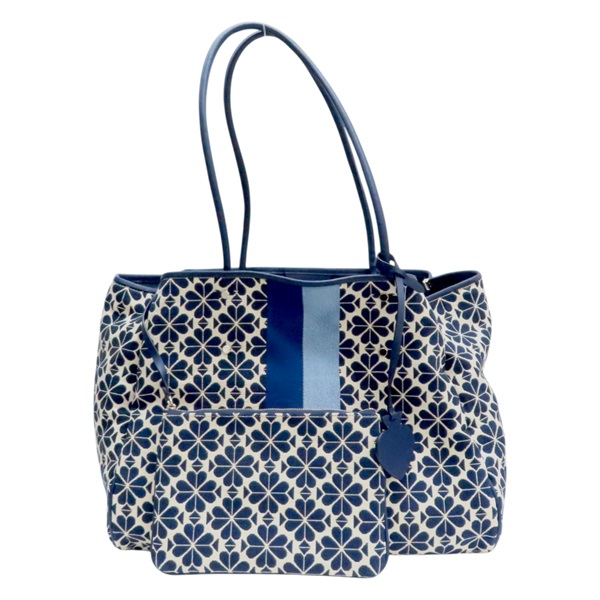 藍色 花紋 帆布 托特包【Kate spade 凱特‧絲蓓紐約】 PXRUB272