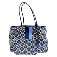 藍色 花紋 帆布 托特包【Kate spade 凱特‧絲蓓紐約】 PXRUB272