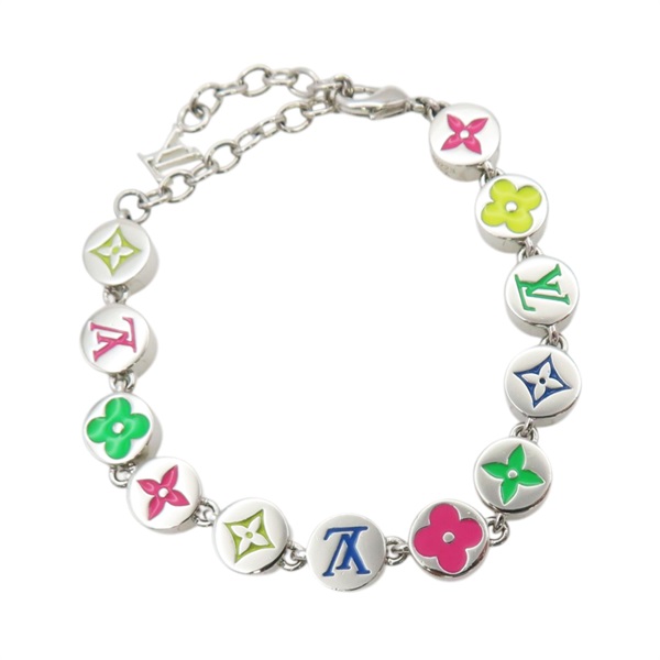 鍍銀 彩色 原花 LOGO 手鍊【LOUIS VUITTON LV 路易威登】 M1046A