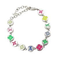 鍍銀 彩色 原花 LOGO 手鍊【LOUIS VUITTON LV 路易威登】 M1046A