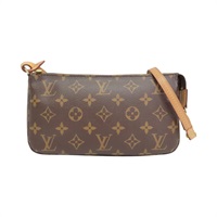 棕色 原花 帆布 Pochette Accessoires 手提包【LOUIS VUITTON LV 路易威登】 M51980