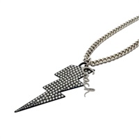 金屬 水鑽閃電墜飾 項鍊【COACH 寇馳】